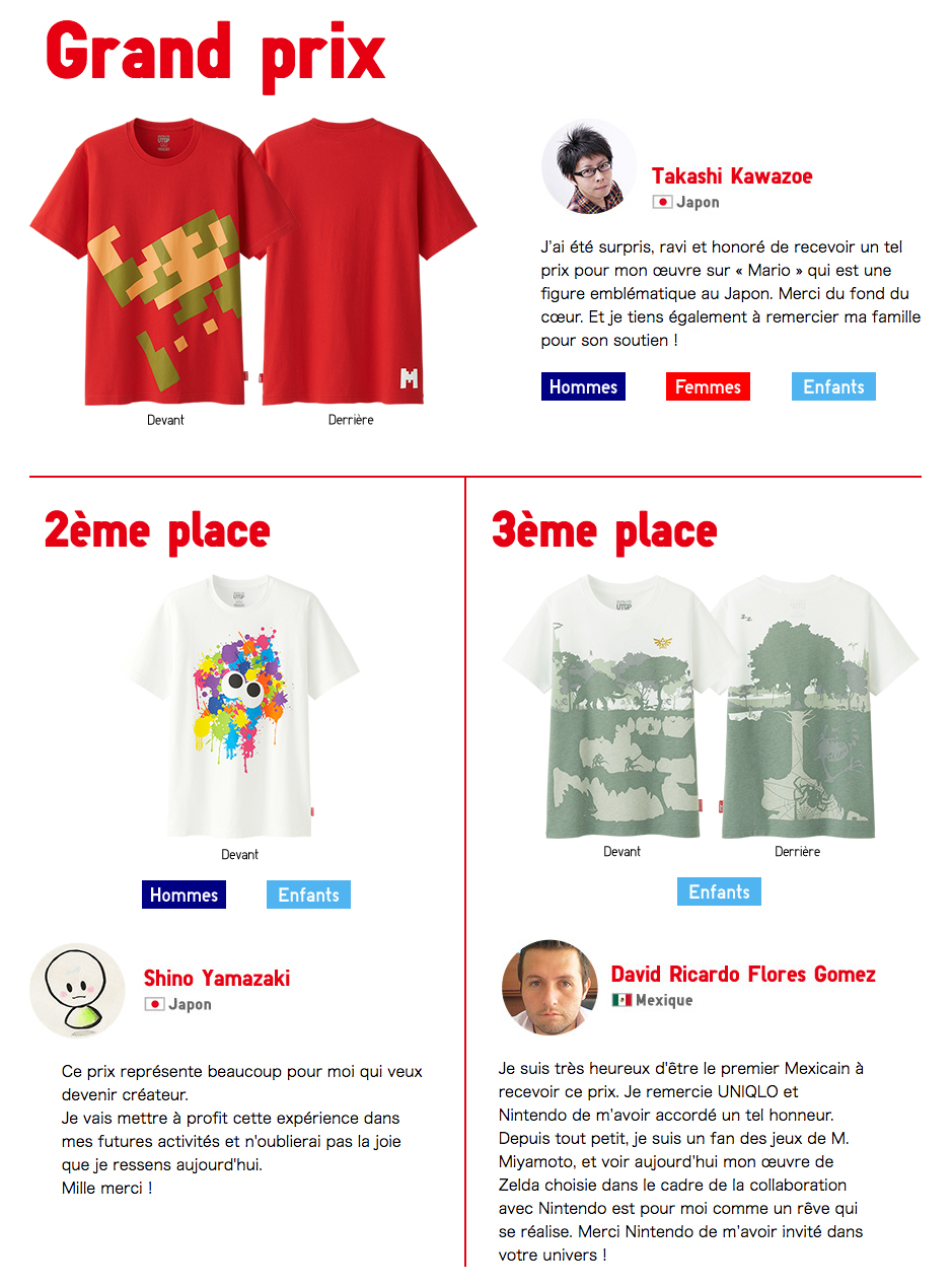  Uniqlo  x Nintendo Une collection de t shirts qui donne 